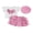 Pink Pearl, variant on BemeyourBBs Toddler Baby Girl Summer Fall Spring Clothes Infant Baby Girls 2 Peice Outfit Shorts Set Cute Vintage Little Girls Short Sleeve Pearl 3D Bowknot T-Shirt Ruffle Shorts Beret Hat