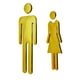 thumbnail image 5 of Wc singae placa,Hombre Mujeres Etiquetas engañosas Signas,Señales de retrete macho hembra,Plata de señalización de baño,Señales de baño pegatinas, 5 of 9