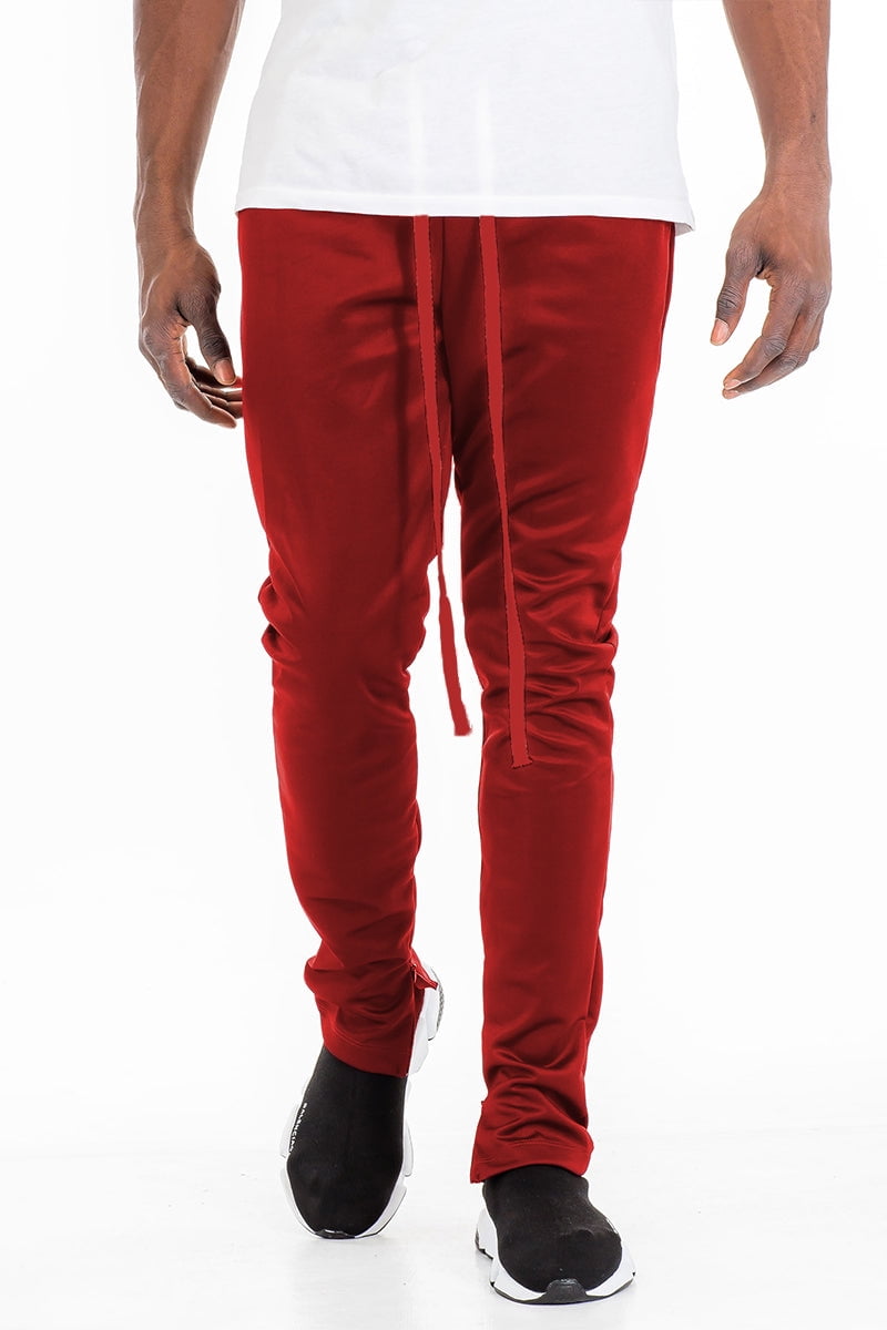 Men s Track Pants Casual Drawstring Elastic Waist Ankle Zipper Skinny Fit Sweatpants Joggers Workout Active Walmart