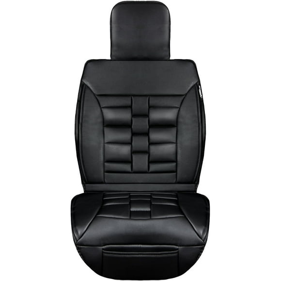 Housse de Siège de Luxe Rembourrée Noire – 1 Pce