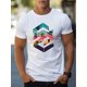 thumbnail image 1 of Camiseta elegante con estampado geométrico para hombre, top informal de verano, cómoda y de moda, cuello redondo, manga corta, adecuada para uso diario. Camiseta para adultos, hombres, mujeres, adoles, 1 of 6