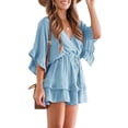 thumbnail image 3 of Women Summer Romper with Ruffled Layered Beach Design, 3 of 4