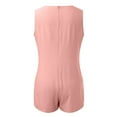 thumbnail image 6 of Riforla Spring/summer Casual Solid Color Sleeveless Jumpsuit Shorts Jumpsuits for Women Pink L, 6 of 6