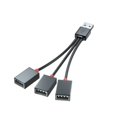 thumbnail image 1 of 1 in 3 Out Car USB HUB Splitter Cable Multifunction Charging Adapter for Smart Phones, 1 of 7