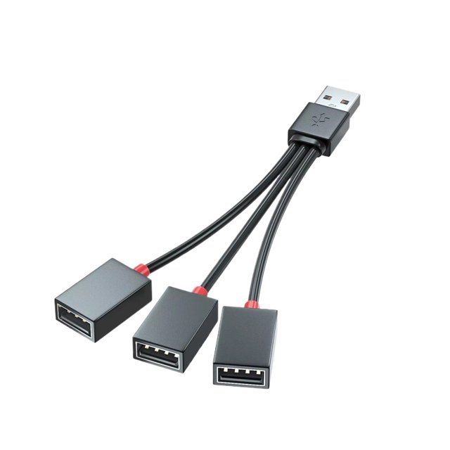 1 in 3 Out Car USB HUB Splitter Cable Multifunction Charging Adapter for Smart Phones