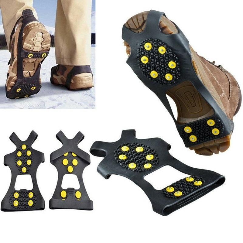 Anti-Slip Ice Snow Spike Grip Gripper Crampon Cleat For Shoe Boot Overshoe UK s 