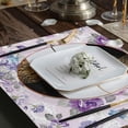 thumbnail image 4 of GZHJMY Placemats Set of 4,Beautiful Purple Flower Heat-Resistant Non-Slip Double Sided Washable Kitchen Dining Table Mats for Kitchen Table Decoration, 12"x18", 4 of 6