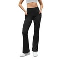 thumbnail image 6 of BLVB Womens Flare Yoga Pants Bootcut Workouts Leggings High Waisted Flares Bottom Work Pants with Pockets, 6 of 7