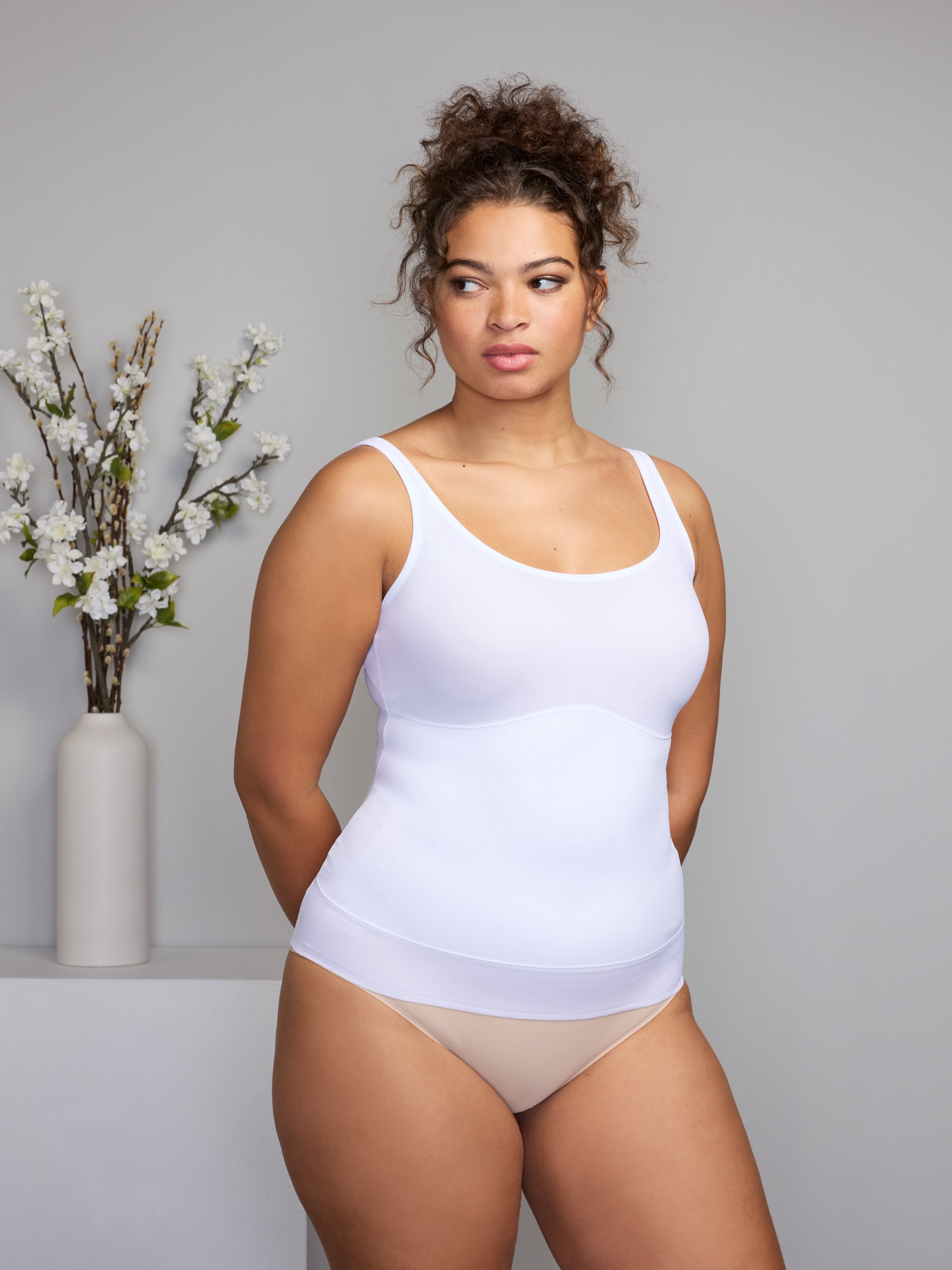 Cupid Women's Firm Control Shapewear, Underarm Smoothing Shaping Camisole, Sizes M-2XL