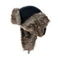 thumbnail image 3 of WITHMOONS Russian Ushanka Cap Winter Trapper Ear Flap Hats YZT0092 (Black), 3 of 5