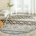 thumbnail image 2 of SAFAVIEH Veranda Dogon Southwestern Indoor/Outdoor Area Rug, 4' x 5'7", Chocolate/Blue, 2 of 9