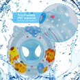 thumbnail image 3 of EIMELI Inflatable Ride-On Pool Float Baby Swimming Pool Ring for Infant Toddler Kids Summer Inflatable Safety PVC Seat-Green-Pink, 3 of 9