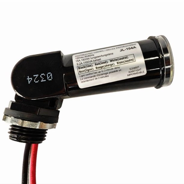 Sensor de Anochecer A Amanecer/Día/Noche, Interruptor Fotoeléctrico, Sensor de Fotocélula, Fotocélula Impermeable IP54 para Iluminación Exterior.