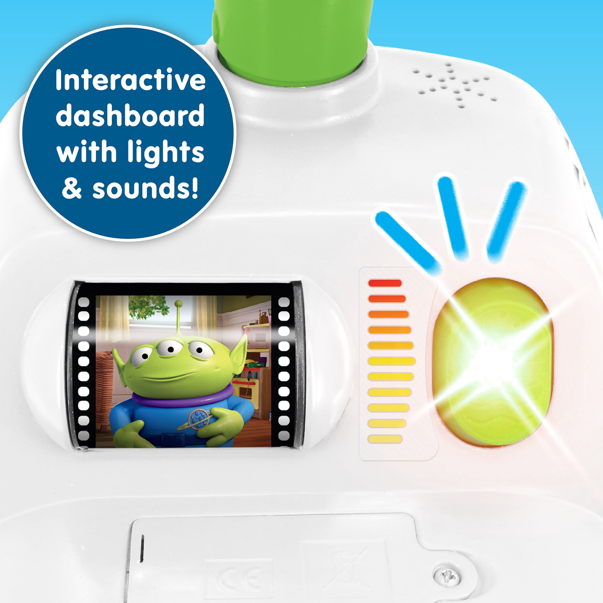 Kiddieland: My First Ride-On - Buzz Lightyear - Disney Lights & Sounds Foot-To-Floor Vehicle, Interactive Dashboard, In-Outdoor Play, Toddler 12-36mo