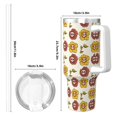 thumbnail image 4 of Picia Sunflowers And Skull Pattern 40oz Ice Bully Insulated Tumbler with Handle, Double-Wall Stainless Steel Cup, Leak-Proof Lid and Straw, 4 of 8