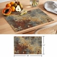 thumbnail image 6 of Brown Gray Placemats Set of 6 Rustic Abstract Gradient Mottled Texture Place Mats Indoor Wipeable Table Mats Washable Cloth Dining Table Placemats for Kitchen Holiday Party Home Decor 13x19 Inch, 6 of 9