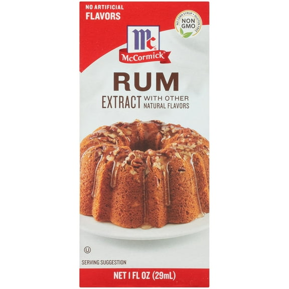 Pack Of 2 McCormick Rum Extract, 1 oz (Package May Vary)