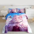 thumbnail image 2 of Feelyou Ancient Anime Girl Twin Comforter Sets, Blossoms Flower Floral Bedding Set, 2pcs, 2 of 8