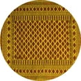 thumbnail image 1 of Ahgly Company Machine Washable Indoor Round Southwestern Yellow Country Area Rugs, 3' Round, 1 of 4