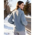 thumbnail image 2 of Pioneer Camp Women's Fuzzy Fleece Jacket, Warm Fleece Full Zip Jacket Cozy Stand Collar Coat with Pockets Casual Workout, 2 of 6