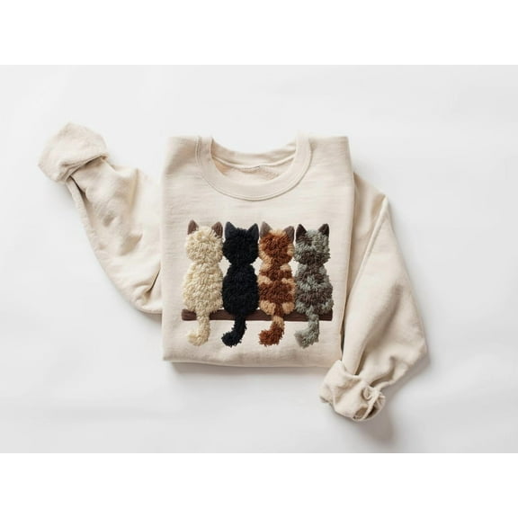 season Cat Sweatshirt, Cat Sweater, Cute Women's Shirt, Cats Lover, season Kitten Tee, Winter Cat Crewneck, Cat Owner Sweatshirt Tshirt All Size S-5XL