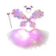 thumbnail image 4 of 4x conjunto de disfraces de hadas para niñas con ala de mariposa iluminada, aro para el cabello, de luminosa, traje de disfraces para el Rosa, 4 of 9