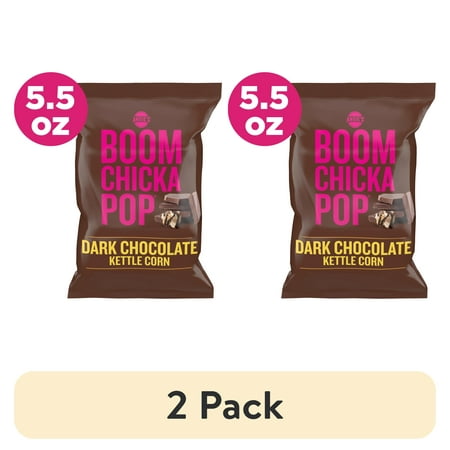 (2 pack) Angie's BOOMCHICKAPOP Dark Chocolate Flavored Kettle Corn, 5.5 oz.
