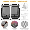 thumbnail image 3 of Yescom Extra Large Mesh Pool Storage Bin 267 Gallon Toys Holder 6 Wheels Rolling Cart Black, 3 of 10