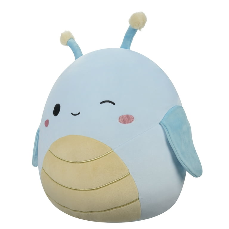 Squishmallows Official 14 inch Giles the Blue Winking Grasshopper