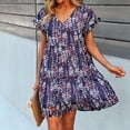 thumbnail image 2 of Summer Dresses For Women 2022 Floral Print Womens Dresses Plus Size Ruffle Sleeves Sundresses Alsol Lamesa, 2 of 6