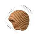 thumbnail image 4 of Riforla Men's and Women's Knitted Cap Warm Cap Slouchy with Ear Warmer Winter Cycling Plus Hat Bomber Hats Khaki, 4 of 4