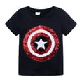 thumbnail image 3 of Boys Spiderman T-shirt Sequins Turn Over Pattern Changing Short Sleeve Tops Kids Tee, 3 of 4