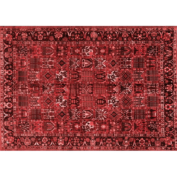 Ahgly Company Indoor Rectangle Persian Red Traditional Area Rugs, 4' x 6'