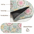 thumbnail image 6 of Pink Green Flowers Round Area Rug 4Ft Washable Circle Rugs for Bedroom Dining Room, Country Botanical Abstract Floral Patterned Non-Slip Carpet Floor Mats Indoor Outdoor Carpet Runner Home Decor, 6 of 8