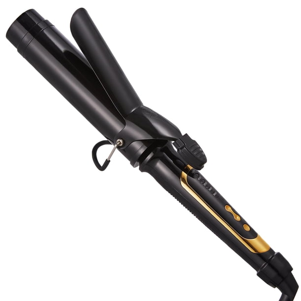 Rizador Lanvier de 3,8 cm (1 1/2"), barril de 3,8 cm (1,5"), para cabello mediano y largo, con rizos suaves y relajados, hasta 232 °C (tensión universal de 100-240 V), ideal para viajes y para ondular