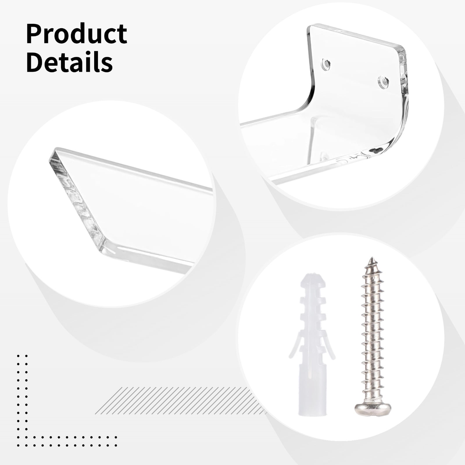 12 PCS Floating Shoe Display Shelves, Wall-Mounted Acrylic Sneaker Storage Rack, Transparent Wall Shoe Holder for Home Shoe Shop, Includes Screws and Expansion Tubes