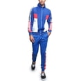 thumbnail image 2 of Victorious Men's Sport Tri Color Lettered Sleeve Outseam Track Suit ST563 - Royal Blue - X-Large - T9I, 2 of 4