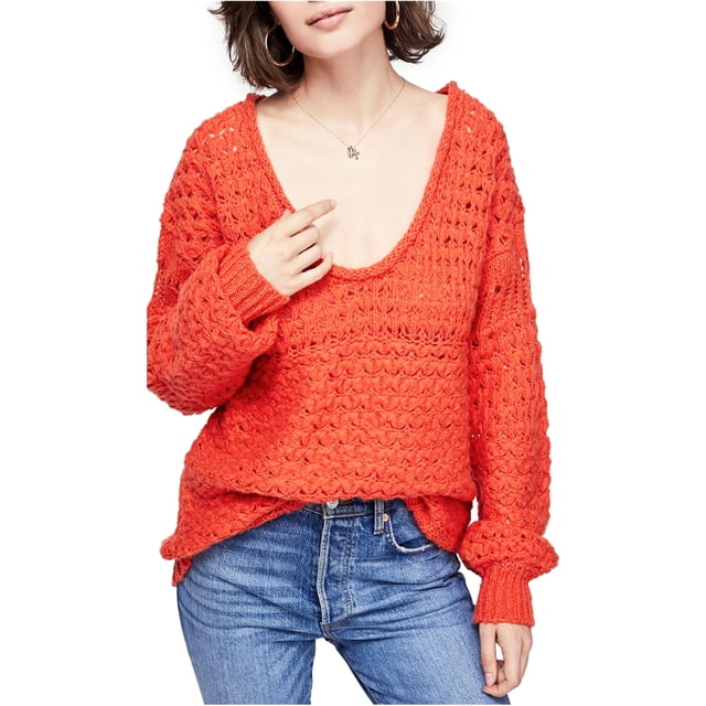 Suéter de punto Free People para mujer naranja pequeño