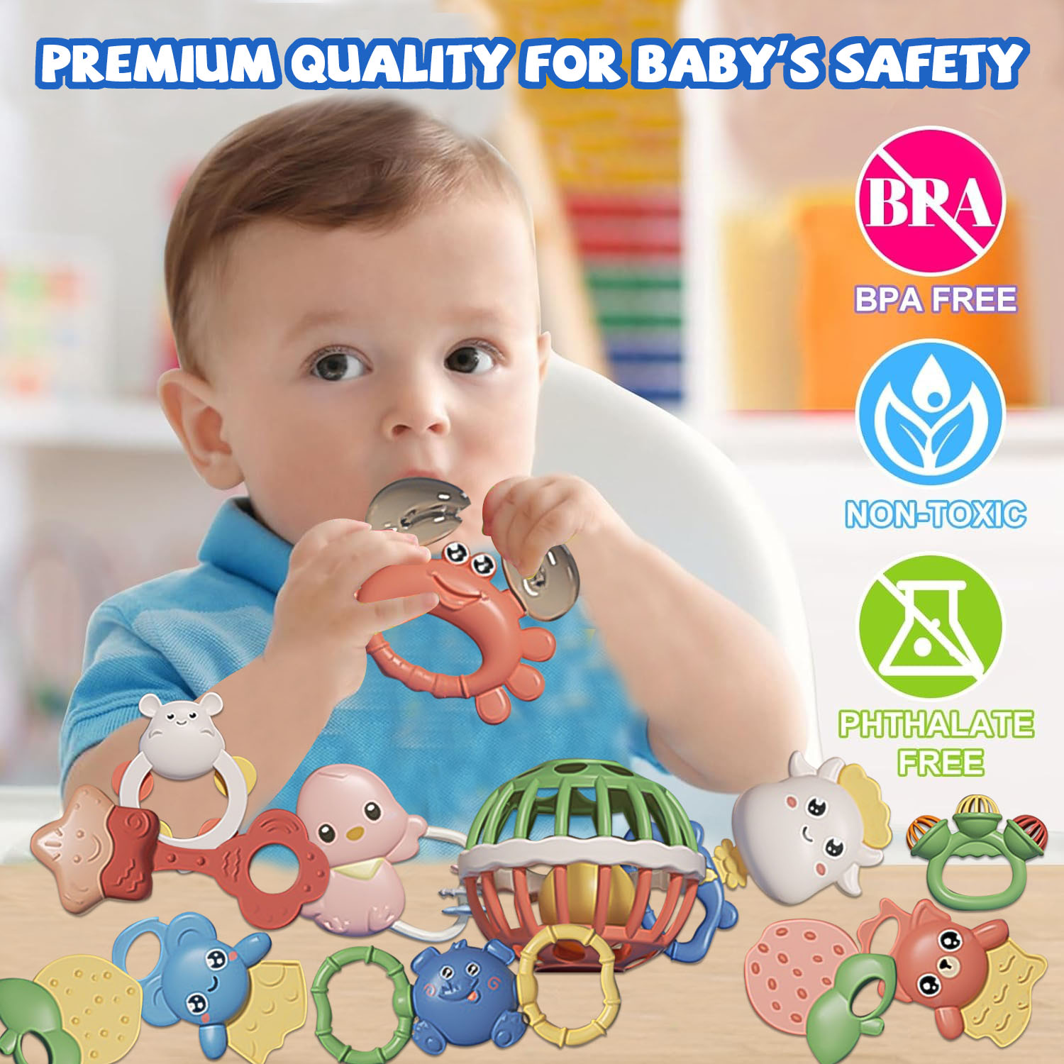 Sytle-Carry 15-Piece Baby Rattle and Teether Set photo 5