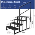 thumbnail image 3 of YOHKOH 4-Step RV Steps with Handrail – Portable Lightweight Stairs for Travel Trailers & Mobile Homes – Outdoor Non-Slip Steps for Hot Tubs & Deck Use, 3 of 7