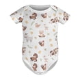 thumbnail image 5 of Baby Farm Animals Bodysuit Chicken Duck Horse Sheep Pig Cow Leaves Onesie Bodysuit Short Sleeve One-Piece Baby Clothes for Girl Boy, 5 of 7