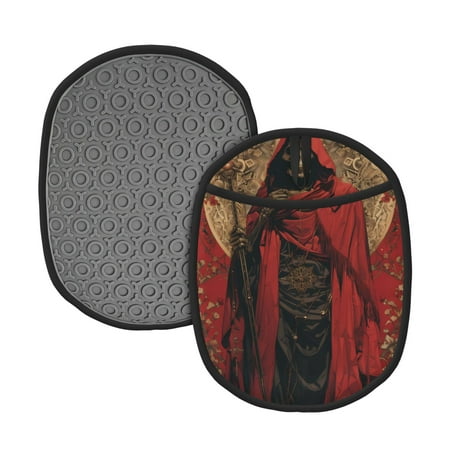 

Naloa Vintage Rose Scepter Skull Silicone Pot Holders Oven Mitts Heat Resistant Hot Pads Non Slip Pot Holder for Kitchen Baking and Cooking 9.4 x 7.5 Inches