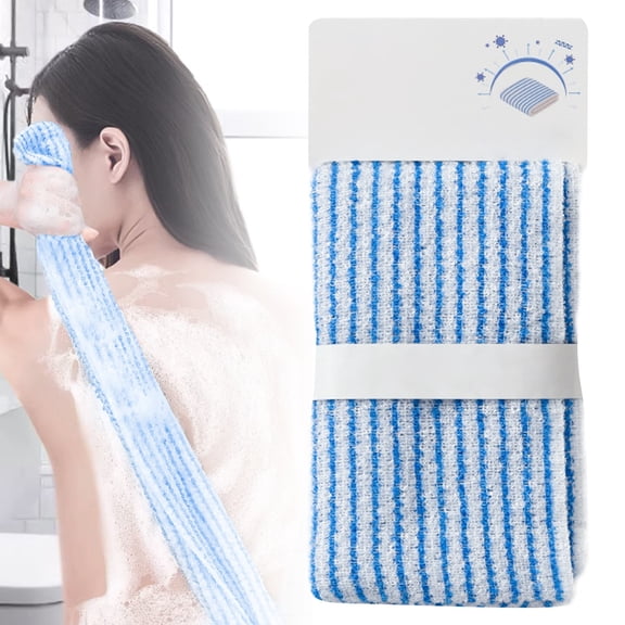 Cyence Back Scrubbing Towel, Blissal Exfoliating Shower Towel for Men Women Back Scrubber Blue