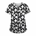 thumbnail image 1 of Chemisier à Col en V à Manches Courtes pour Femmes Scrub Top, 1 of 5