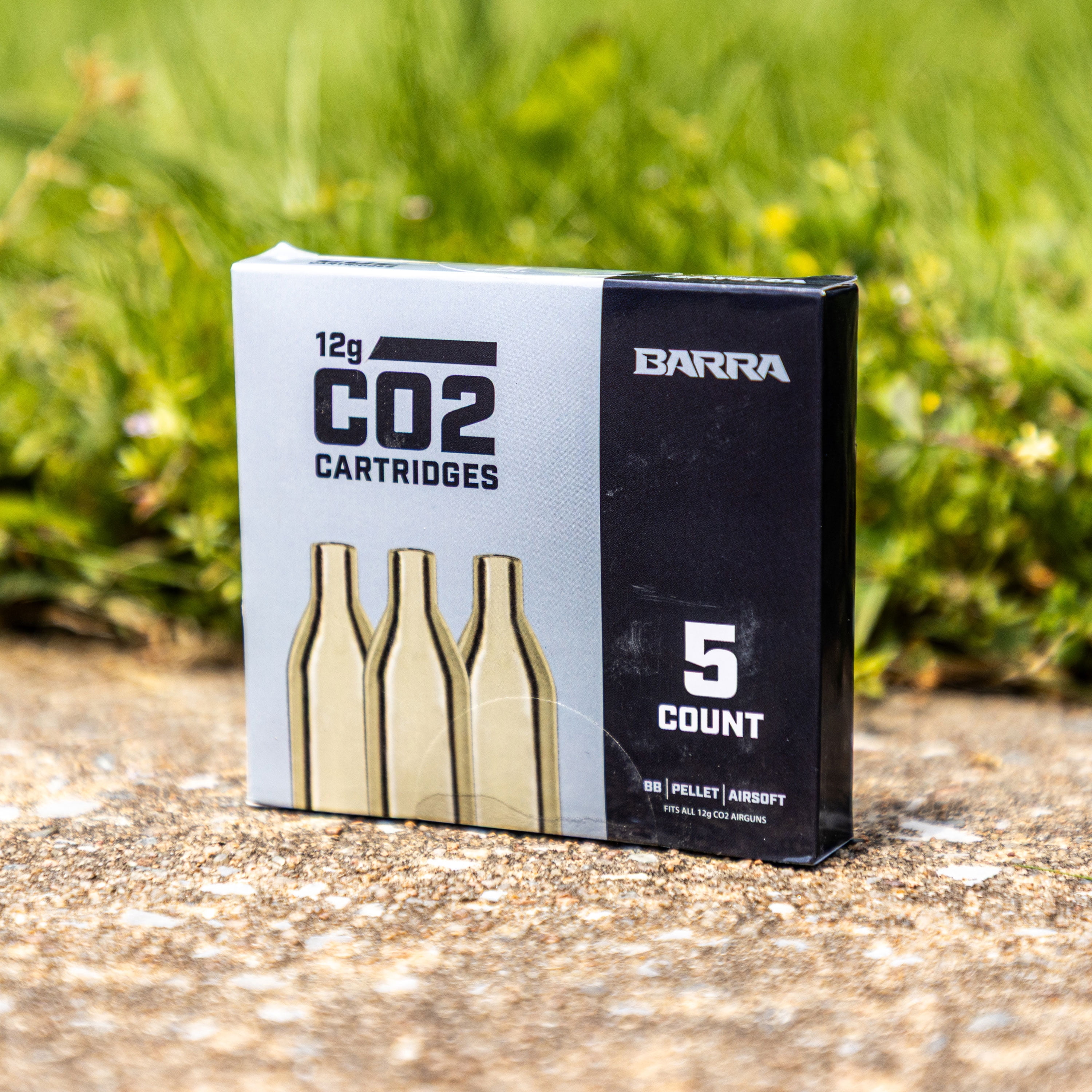Barra Airguns, 12-Gram CO2 Cartridge, 5 Count, for Air Rifles