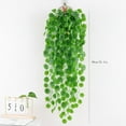 thumbnail image 2 of 2X Chlorophytum Comosum Clearance! Nomeni Artificial Hanging Basket Pot Vine Trailing Indoor Home Vine Wall Display Window Decoration Hanging, Fake Flowers Promotion Sale! Green, 2 of 3