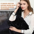 thumbnail image 4 of Dark Gray USB Heated Shawl Electric Heated Blanket Portable Plush For Car Office Home Camping Winter Essentials, 4 of 5