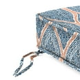 thumbnail image 4 of Jordan Manufacturing 22.5" x 22.5" Andorra Tiger Lily Navy Damask Square Outdoor Deep Seat Cushion with Ties and Welt, 4 of 9