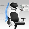 thumbnail image 3 of Ergonomic Gaming Chairs for Adults with High-Density Memory Foam | Swivel Comfortable Office Chair, Big and Tall Video Game Chair, High Back Computer Chair for Home, Office, Black White, 3 of 7