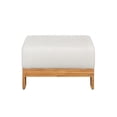 thumbnail image 3 of Paradiso Outdoor Solid Teak Wood Ottoman - Gray fabric, 3 of 5